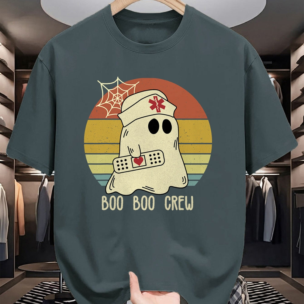 Funny Nurse Shirt, Nurse Unisex T-Shirt/Hoodie/Sweatshirt HLT00 - Boo Boo Crew Nurse Halloween Nurse for Women T-Shirt