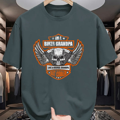 Best Grandpa Shirt, Proud Grandpa Unisex T-Shirt/Hoodie/Sweatshirt HLT00 - Funny I'm a Biker Grandpa like a Normal Grandpa But Cooler T-Shirt