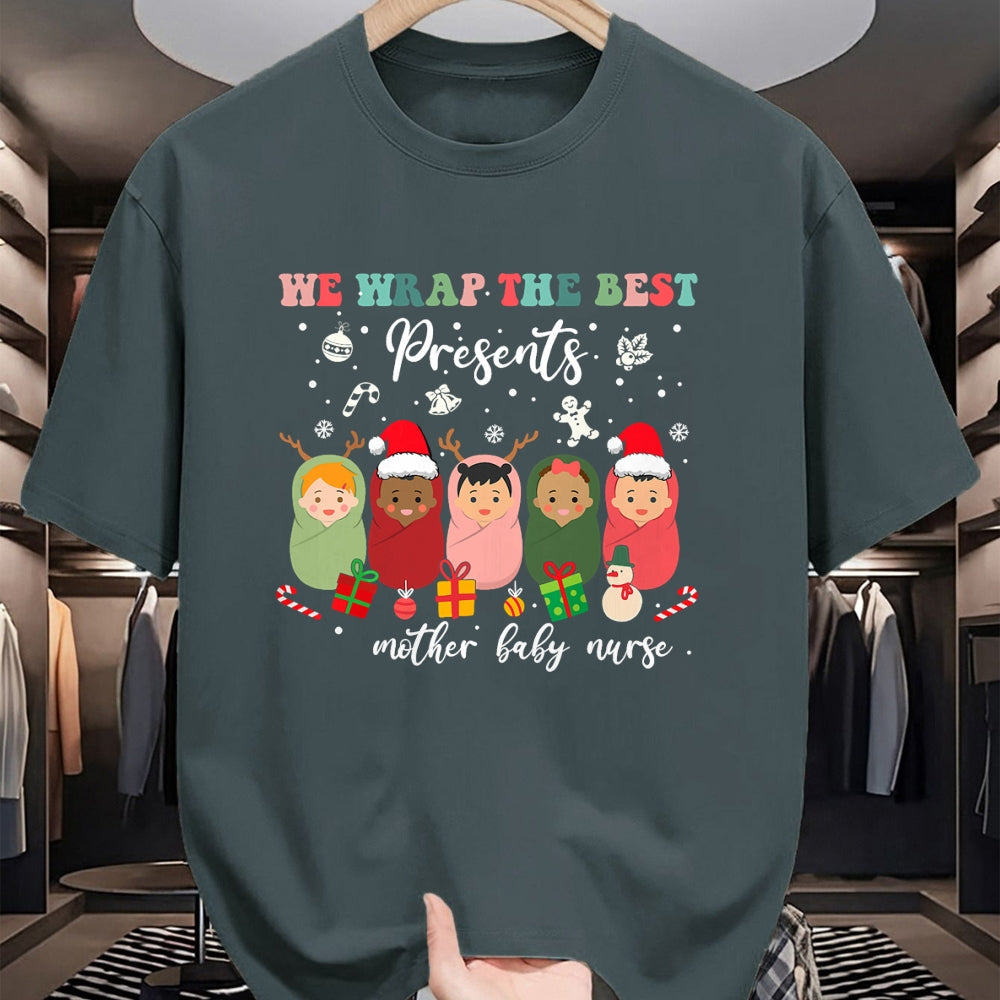 Funny Nurse Shirt, Nurse Unisex T-Shirt/Hoodie/Sweatshirt HLT00 - Mother Baby Nurse Christmas Mom Baby Nursing Groovy T-Shirt (2) (Copy)