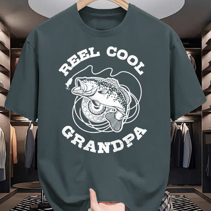 Best Grandpa Shirt, Proud Grandpa Unisex T-Shirt/Hoodie/Sweatshirt HLT00 - Fishing Fish Vintage Reel Cool Grandpa Gift Sweatshirt