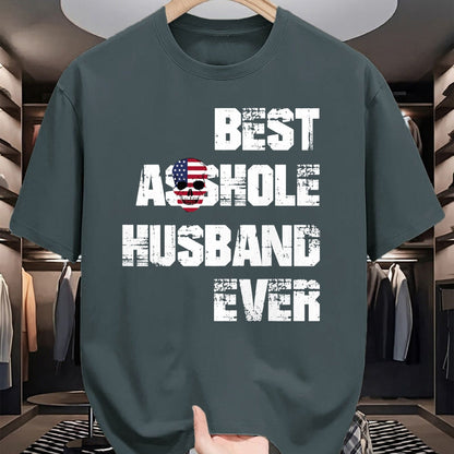 Best Husband Shirt, Wife and Husband Unisex T-Shirt/Hoodie/Sweatshirt HLT00 - Vintage Best Asshole Husband Ever Tshirt Husband Gift Idea