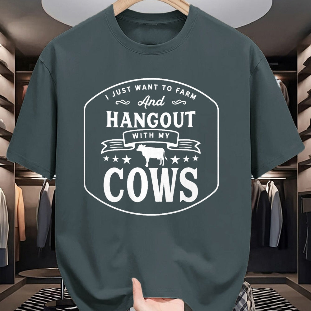 Best Farmer Life Shirt, Funny Farmer UnisexT-Shirt/Hoodie/Sweatshirt HLT00 - Hang Out with My Cows Farming Farmer Cow Herd T-Shirt