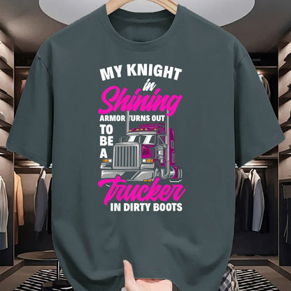 Best Truck Driver Life Shirt, Funny Trucker UnisexT-Shirt/Hoodie/Sweatshirt HLT00 - Funny Truck Driver Trucker Girlfriend Truckers Wife T-Shirt