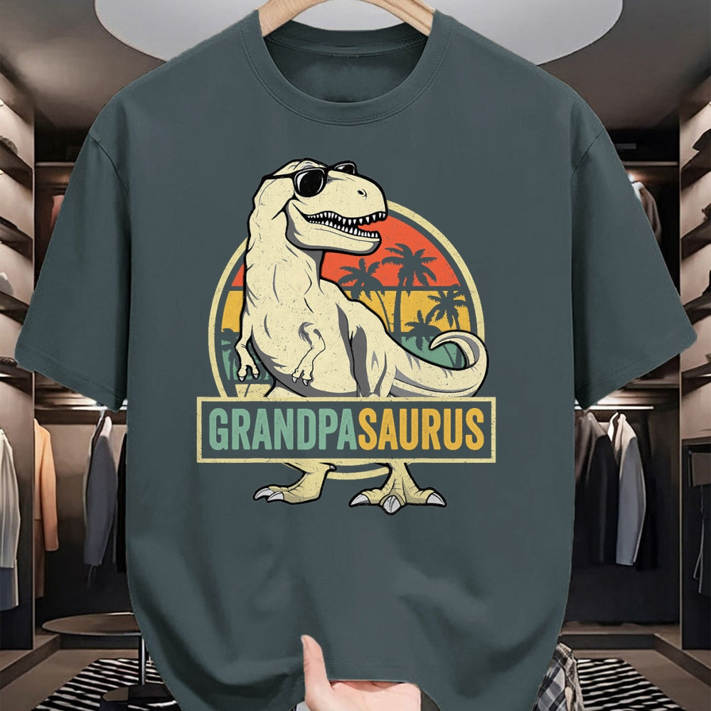 Best Grandpa Shirt, Proud Grandpa Unisex T-Shirt/Hoodie/Sweatshirt HLT00 - Grandpasaurus T Rex Dinosaur Grandpa Saurus Family Matching T-Shirt