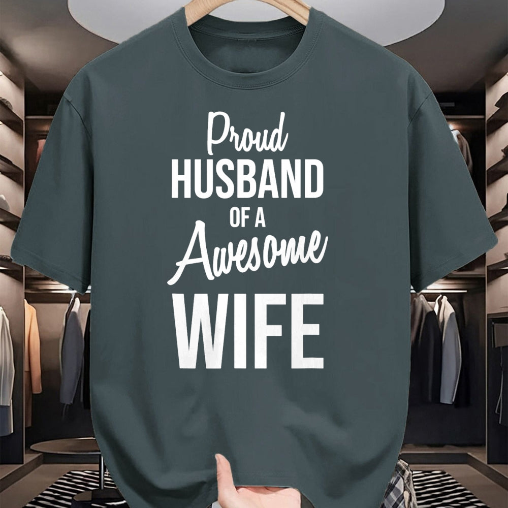 Best Wife Shirt, Wife and Husband Unisex T-Shirt/Hoodie/Sweatshirt HLT00 - Proud Husband Of A Freakin Awesome Wife T-Shirt