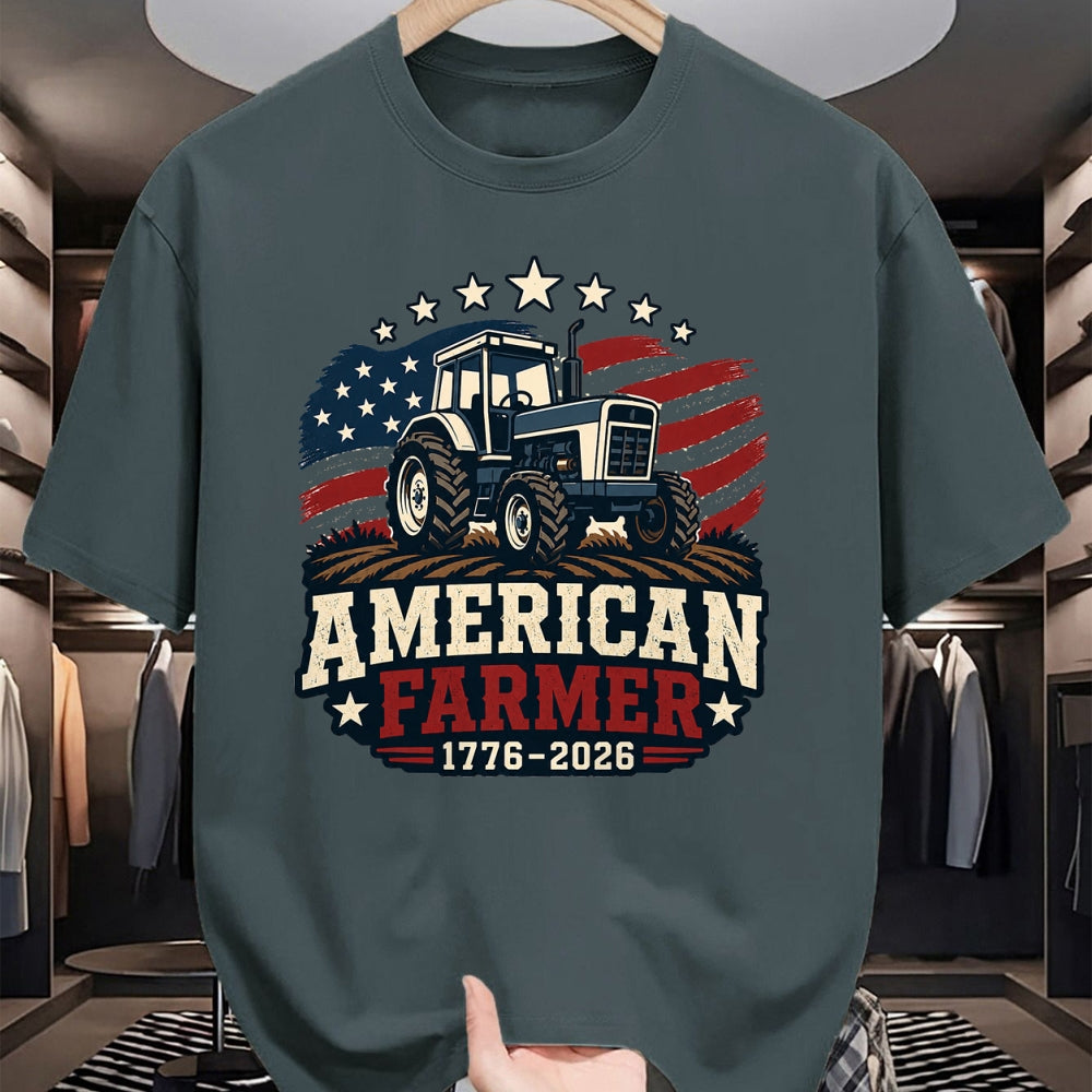 Best Farmer Life Shirt, Funny Farmer UnisexT-Shirt/Hoodie/Sweatshirt HLT00 - American Farmer 250 4th of July Tractor 1776 2026 T-Shirt