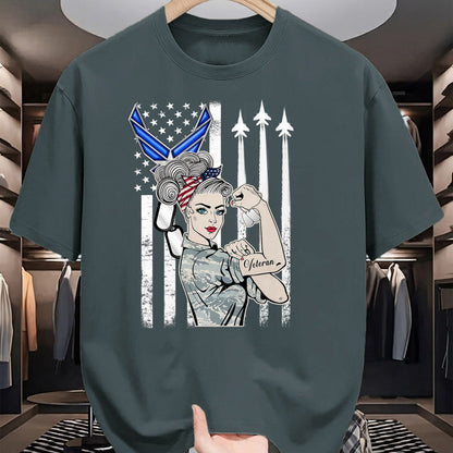Proud Veteran Shirt, Funny Veteran UnisexT-Shirt/Hoodie/Sweatshirt HLT00 - USAF Air Force Women Proud Shirt, Air Force Veteran Gift T-Shirt