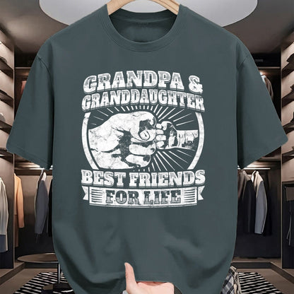Best Grandpa Shirt, Proud Grandpa Unisex T-Shirt/Hoodie/Sweatshirt HLT00 -Grandpa Granddaughter Gift Family Shirt Grandad Fist Bump T-Shirt