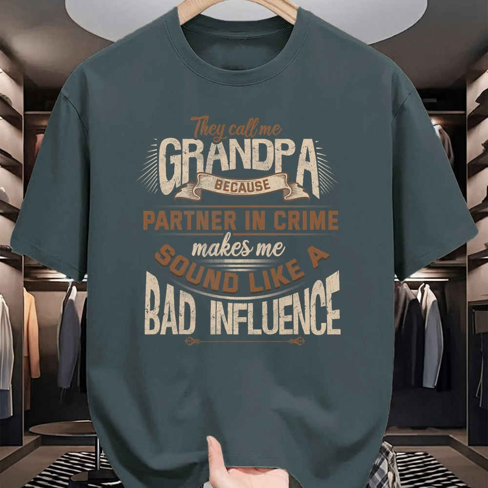 Best Grandpa Shirt, Proud Grandpa Unisex T-Shirt/Hoodie/Sweatshirt HLT00 - Funny Grandpa, Partner in Crime Phrase, Granddad Humor T-Shirt (1)