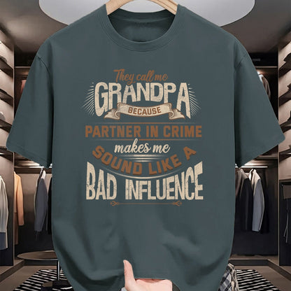 Best Grandpa Shirt, Proud Grandpa Unisex T-Shirt/Hoodie/Sweatshirt HLT00 - Funny Grandpa, Partner in Crime Phrase, Granddad Humor T-Shirt (1)