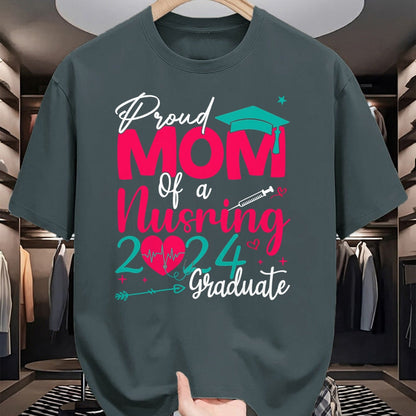 Funny Nurse Shirt, Nurse Unisex T-Shirt/Hoodie/Sweatshirt HLT00 - Proud Mom Of a 2024 Nursing Graduate Graduation Nurse T-Shirt