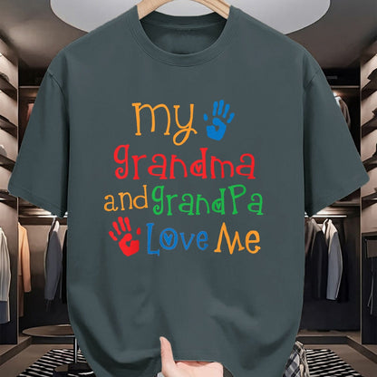 Best Grandpa Shirt, Proud Grandpa Unisex T-Shirt/Hoodie/Sweatshirt HLT00 - Grandma And Grandpa Love Me T-shirt Grandchild Tee T-Shirt