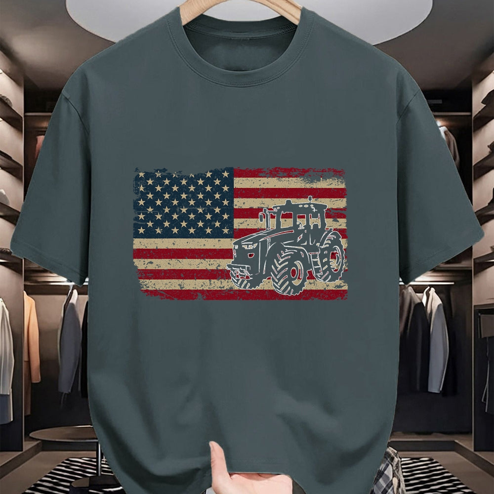 Best Farmer Life Shirt, Funny Farmer UnisexT-Shirt/Hoodie/Sweatshirt HLT00 - Farm Tractors USA Flag Patriotic Farming Gift T-Shirt Small