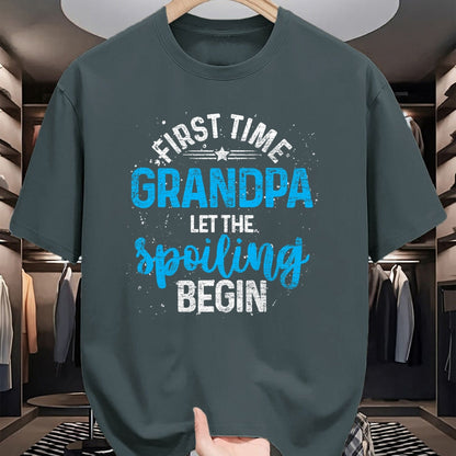 Best Grandpa Shirt, Proud Grandpa Unisex T-Shirt/Hoodie/Sweatshirt HLT00 - First Time Grandpa Let The Spoiling Begin Future Grandpa T-Shirt