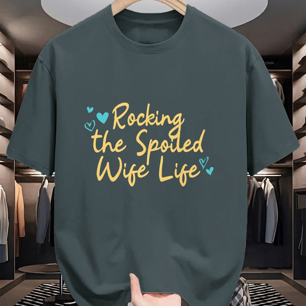 Best Wife Shirt, Wife and Husband Unisex T-Shirt/Hoodie/Sweatshirt HLT00 - Spoiled Wife Funny Rocking The Spoiled Wife Life T-Shirt