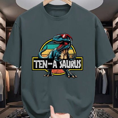 Best Dinosaur Lover Shirt, Funny Dinosaur UnisexT-Shirt/Hoodie/Sweatshirt HLT00 - Ten A Saurus T Rex Dinosaur Birthday Party 10 Year Old T-Shirt