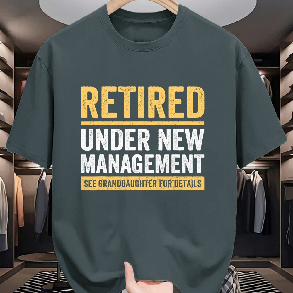 Best Grandpa Shirt, Proud Grandpa Unisex T-Shirt/Hoodie/Sweatshirt HLT00 - Retired Under New Management Granddaughter Grandma Grandpa T-Shirt