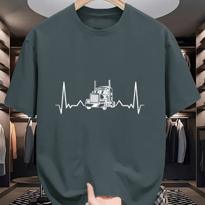 Best Truck Driver Life Shirt, Funny Trucker UnisexT-Shirt/Hoodie/Sweatshirt HLT00 - Heartbeat truck trucker pulse gift truck driver T-Shirt