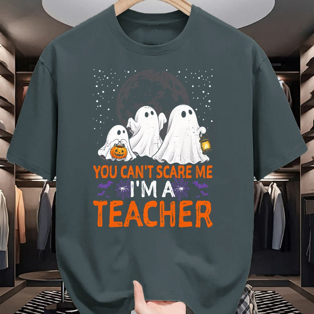 Best Teacher Shirt, Funny Teacher UnisexT-Shirt/Hoodie/Sweatshirt HLT00 - You Can't Scare Me I'm A Teacher Funny Halloween Teacher T-Shirt