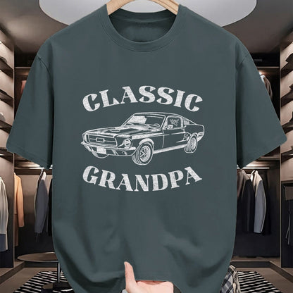 Best Grandpa Shirt, Proud Grandpa Unisex T-Shirt/Hoodie/Sweatshirt HLT00 - Funny Grandpa Classic Car Graphic T-Shirt