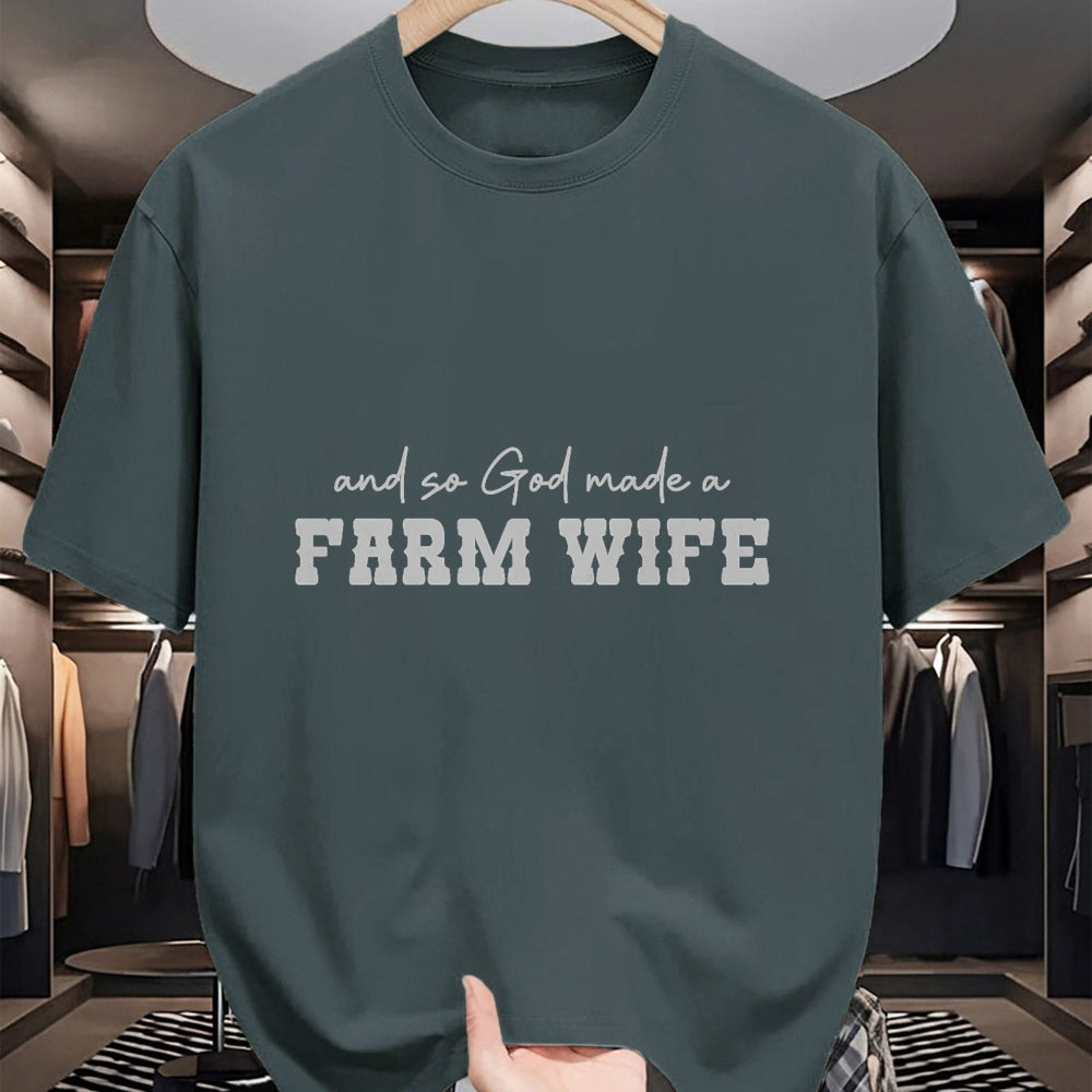 Best Farmer Life Shirt, Funny Farmer UnisexT-Shirt/Hoodie/Sweatshirt HLT00 - and So God Made A Farm Wife Women Girl Funny Farmer T-Shirt (1)