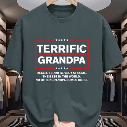 Best Grandpa Shirt, Proud Grandpa Unisex T-Shirt/Hoodie/Sweatshirt HLT00 - Terrific Grandpa - Funny Donald Trump Campaign Style T-Shirt