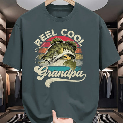Best Grandpa Shirt, Proud Grandpa Unisex T-Shirt/Hoodie/Sweatshirt HLT00 - Reel Cool Grandpa Fishing Vintage Retro Father's Day Men Dad T-Shirt