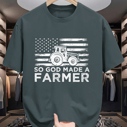 Best Farmer Life Shirt, Funny Farmer UnisexT-Shirt/Hoodie/Sweatshirt HLT00 - American Flag So God Made A Farmer 4th Of July T-Shirt