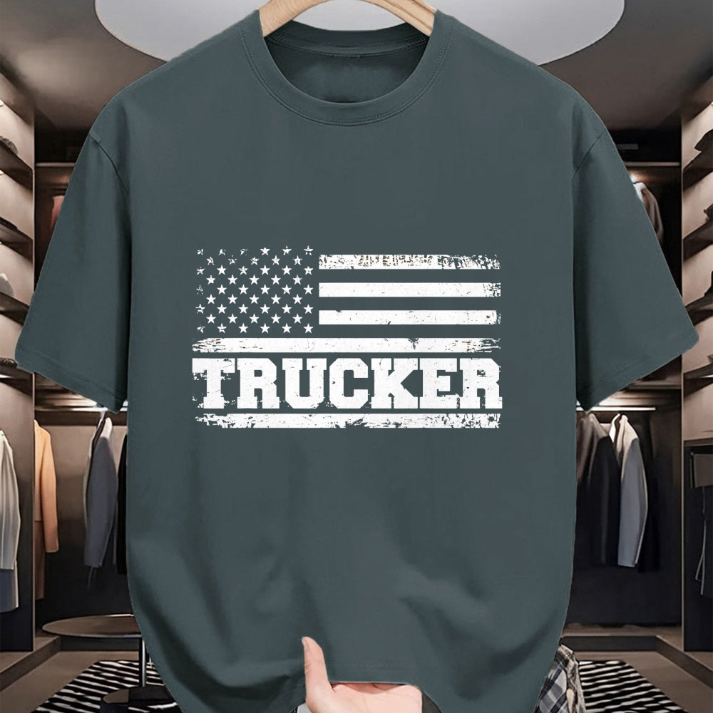 Best Truck Driver Life Shirt, Funny Trucker UnisexT-Shirt/Hoodie/Sweatshirt HLT00 - Truck Driver Trucker Us American Flag Patriotic T-Shirt