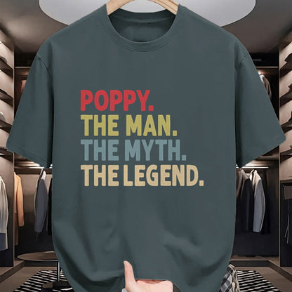 Best Grandpa Shirt, Proud Grandpa Unisex T-Shirt/Hoodie/Sweatshirt HLT00 - Poppy The Man The Myth the Legend Funny Grandpa Gift T-Shirt
