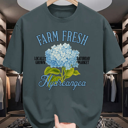 Best Farmer Life Shirt, Funny Farmer UnisexT-Shirt/Hoodie/Sweatshirt HLT00 - Hydrangea Farmers Market Gardening Farm A Fresh Hydrangea T-Shirt