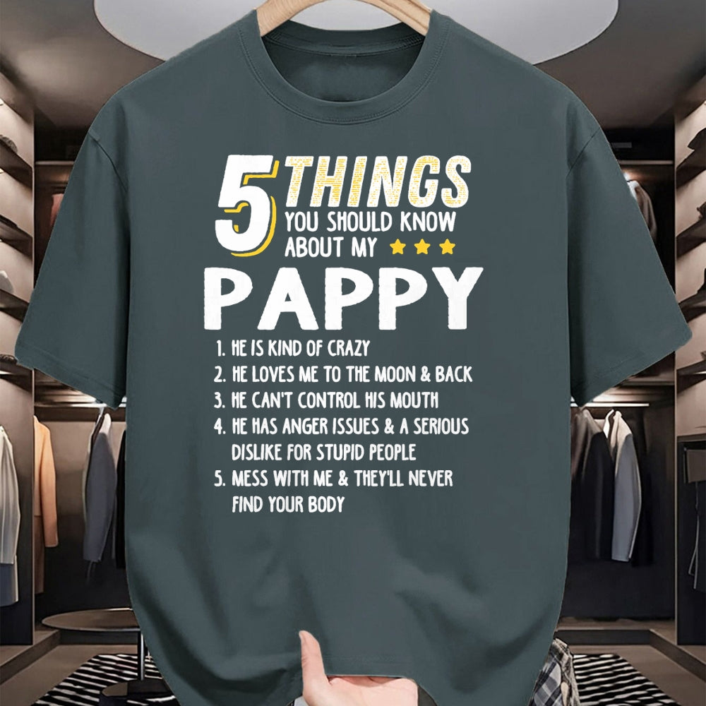 Best Grandpa Shirt, Proud Grandpa Unisex T-Shirt/Hoodie/Sweatshirt HLT00 - Funny 5 Things Grandpa Pappy Shirt Crazy Gift Idea T-Shirt