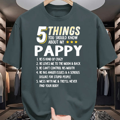 Best Grandpa Shirt, Proud Grandpa Unisex T-Shirt/Hoodie/Sweatshirt HLT00 - Funny 5 Things Grandpa Pappy Shirt Crazy Gift Idea T-Shirt