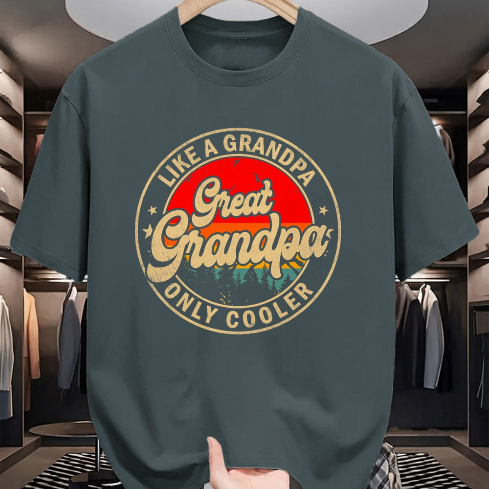Best Grandpa Shirt, Proud Grandpa Unisex T-Shirt/Hoodie/Sweatshirt HLT00 - Great Grandpa Like A Grandpa Only Cooler Funny Grandpa T-Shirt (1)