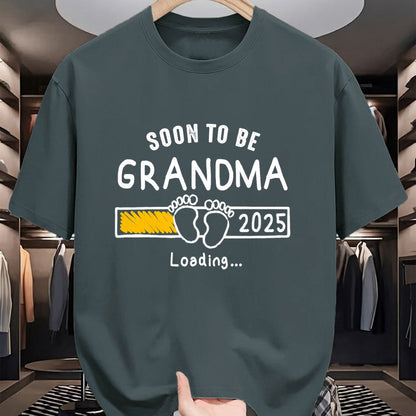 Best Grandpa Shirt, Proud Grandpa Unisex T-Shirt/Hoodie/Sweatshirt HLT00 - Soon to be Grandma 2025 Loading Promoted to Grandma 2025 T-Shirt