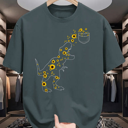Best Dinosaur Lover Shirt, Funny Dinosaur UnisexT-Shirt/Hoodie/Sweatshirt HLT00 - Sunshine Dinosaurs T-rex Sunflower Rex Sun Flower Dinosaur T-Shirt