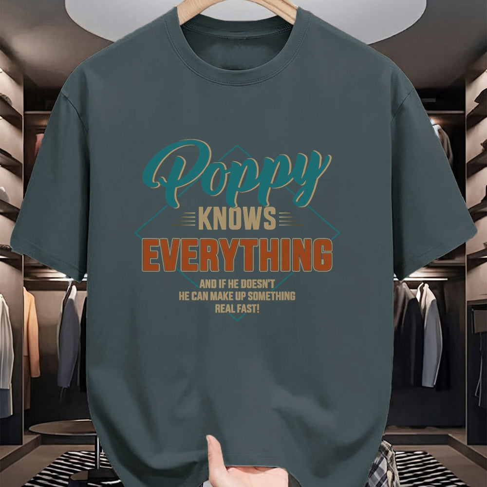 Best Grandpa Shirt, Proud Grandpa Unisex T-Shirt/Hoodie/Sweatshirt HLT00 - Funny poppy knows everything for grandpa and father's day T-Shirt (1)