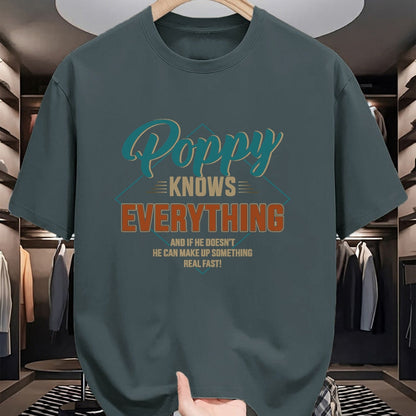 Best Grandpa Shirt, Proud Grandpa Unisex T-Shirt/Hoodie/Sweatshirt HLT00 - Funny poppy knows everything for grandpa and father's day T-Shirt (1)