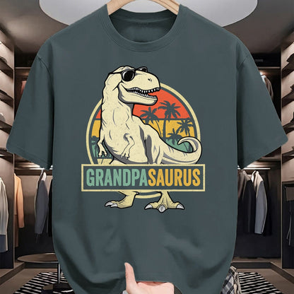Best Grandpa Shirt, Proud Grandpa Unisex T-Shirt/Hoodie/Sweatshirt HLT00 - Grandpasaurus T Rex Dinosaur Grandpa Saurus Family Matching T-Shirt (1)