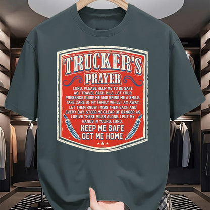 Best Truck Driver Life Shirt, Funny Trucker UnisexT-Shirt/Hoodie/Sweatshirt HLT00 - Trucker's Prayer Keep Me Safe Get Me Home Semi Truck Driver T-Shirt, Men, Black, XX-Large