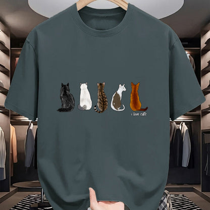 Cat Love Shirt, Funny Cat Lover Gift UnisexT-Shirt/Hoodie/Sweatshirt HLT00 - I Love Cats for Cat Lovers T-Shirt