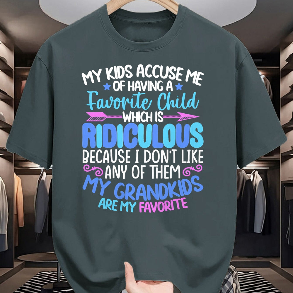 Best Grandpa Shirt, Proud Grandpa Unisex T-Shirt/Hoodie/Sweatshirt HLT00 - My Grandkids Are Favorite Funny Family Grandpa Grandma T-Shirt