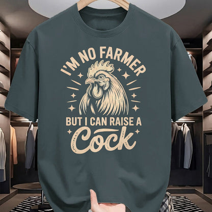 Best Farmer Life Shirt, Funny Farmer UnisexT-Shirt/Hoodie/Sweatshirt HLT00 - I'm No Farmer But I Can Raise a Cock Funny Chicken Lover Fun T-Shirt