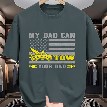 Best Truck Driver Life Shirt, Funny Trucker UnisexT-Shirt/Hoodie/Sweatshirt HLT00 - My Dad Can Tow Your Dad Funny Tow Truck Operator T-Shirt