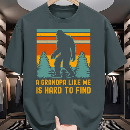 Best Grandpa Shirt, Proud Grandpa Unisex T-Shirt/Hoodie/Sweatshirt HLT00 - A Grandpa Like Me Is Hard To Find, Bigfoot Grandpa T-Shirt (1)