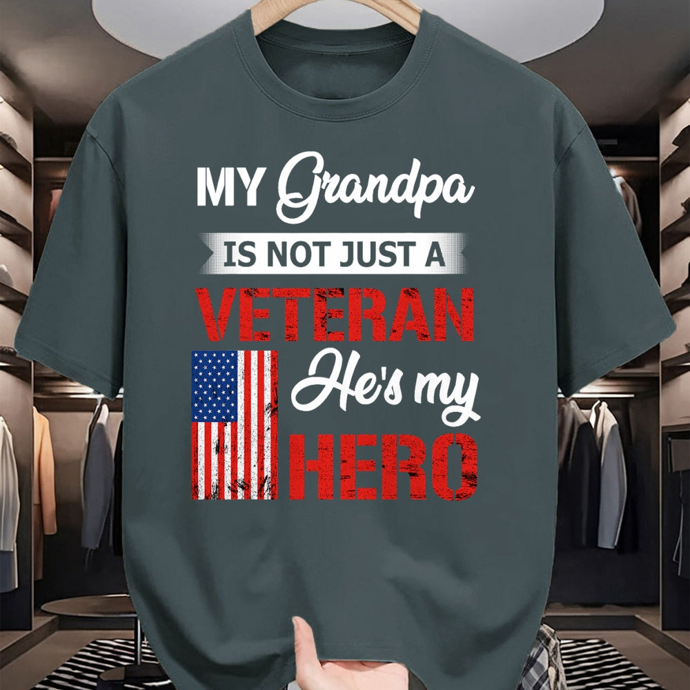 Best Grandpa Shirt, Proud Grandpa Unisex T-Shirt/Hoodie/Sweatshirt HLT00 - My Grandpa Is Not Just Veteran He Is My Hero Military T-Shirt