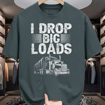 Best Truck Driver Life Shirt, Funny Trucker UnisexT-Shirt/Hoodie/Sweatshirt HLT00 - I Drop Big Loads Trucker Funny Semi Truck Driver Lover T-Shirt