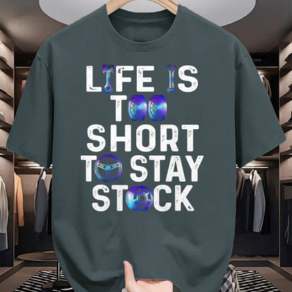 Best Wife Shirt, Wife and Husband Unisex T-Shirt/Hoodie/Sweatshirt HLT00 - Life Is Too Short To Stay Stock Awesome Design For Car Guys T-Shirt