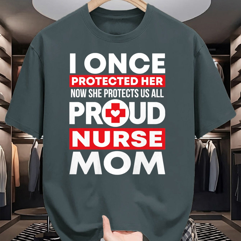 Funny Nurse Shirt, Nurse Unisex T-Shirt/Hoodie/Sweatshirt HLT00 - Proud Nurse Mom Love RN Daughter T-Shirt