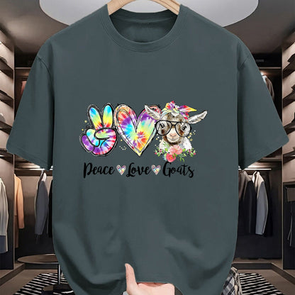 Best Farmer Life Shirt, Funny Farmer UnisexT-Shirt/Hoodie/Sweatshirt HLT00 - Tie Dye Peace Love Goats Farm Girl Goat Lover Funny T-Shirt